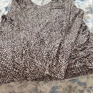 Liz Claiborne Black and White Textured Blouse NWT